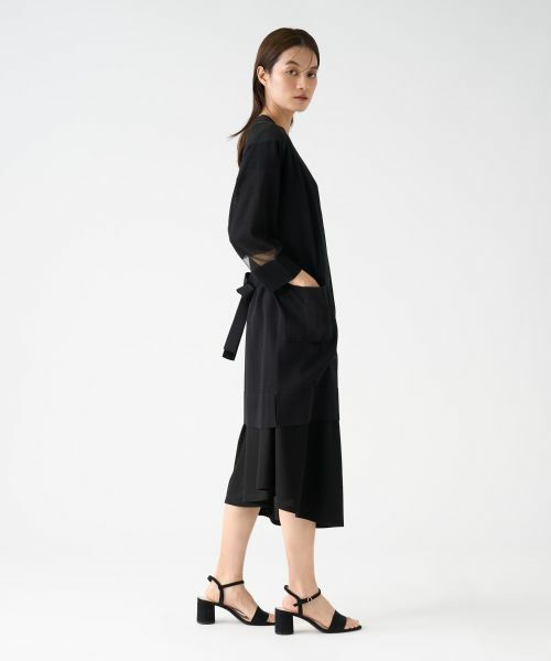 LANVIN COLLECTION / ランバン コレクション ニット・セーター | シアーブロッキングカーディガン | 詳細10