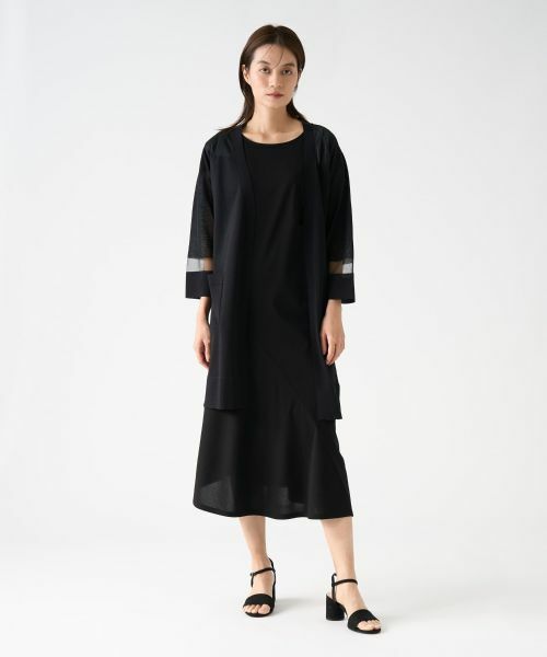 LANVIN COLLECTION / ランバン コレクション ニット・セーター | シアーブロッキングカーディガン | 詳細11