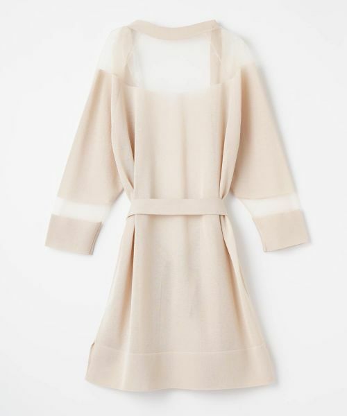 LANVIN COLLECTION / ランバン コレクション ニット・セーター | シアーブロッキングカーディガン | 詳細13