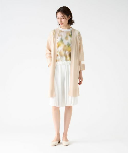 LANVIN COLLECTION / ランバン コレクション ニット・セーター | シアーブロッキングカーディガン | 詳細5