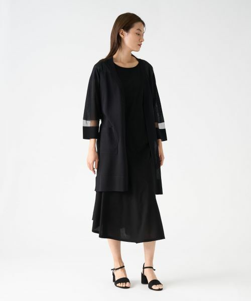 LANVIN COLLECTION / ランバン コレクション ニット・セーター | シアーブロッキングカーディガン | 詳細7