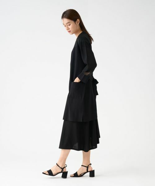 LANVIN COLLECTION / ランバン コレクション ニット・セーター | シアーブロッキングカーディガン | 詳細8