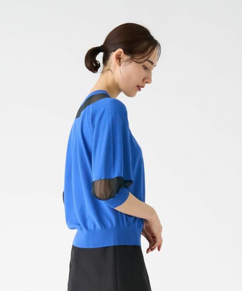 LANVIN COLLECTION / ランバン コレクション ニット・セーター | シアーブロッキングニットトップス | 詳細11