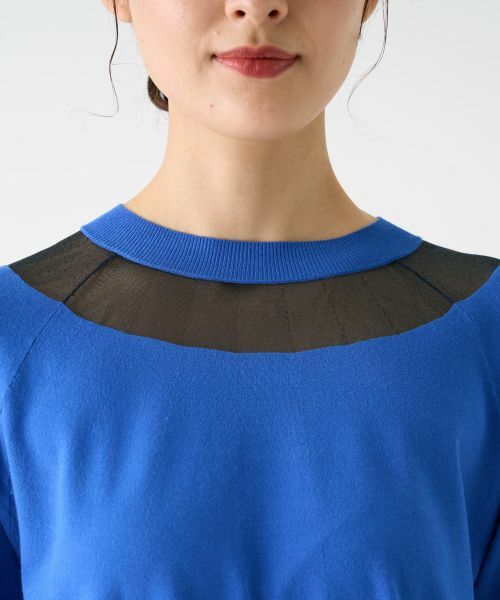 LANVIN COLLECTION / ランバン コレクション ニット・セーター | シアーブロッキングニットトップス | 詳細14