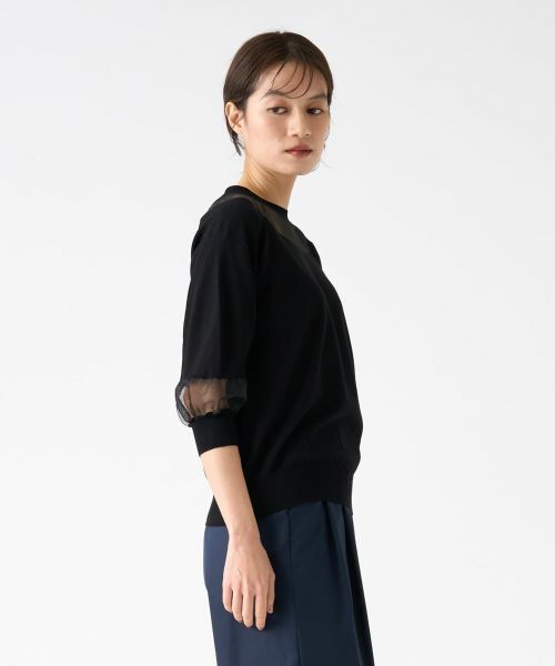 LANVIN COLLECTION / ランバン コレクション ニット・セーター | シアーブロッキングニットトップス | 詳細18