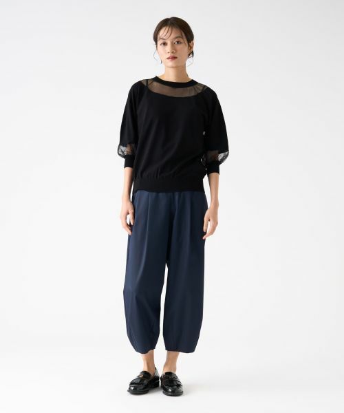 LANVIN COLLECTION / ランバン コレクション ニット・セーター | シアーブロッキングニットトップス | 詳細20