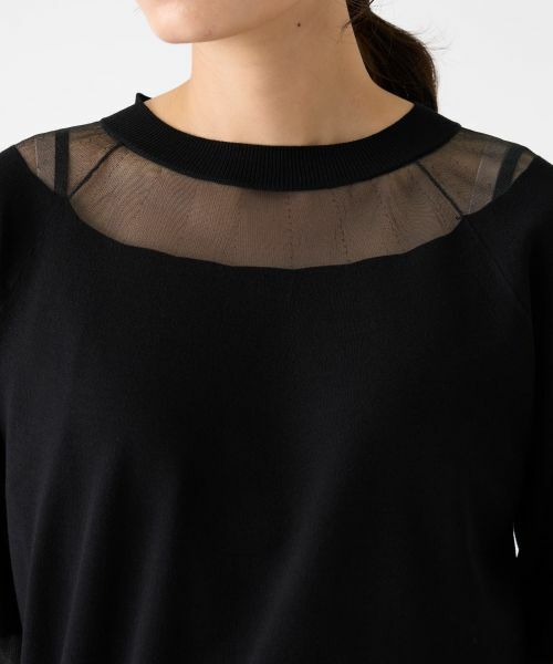 LANVIN COLLECTION / ランバン コレクション ニット・セーター | シアーブロッキングニットトップス | 詳細21