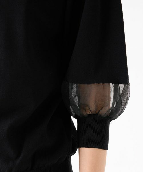 LANVIN COLLECTION / ランバン コレクション ニット・セーター | シアーブロッキングニットトップス | 詳細22