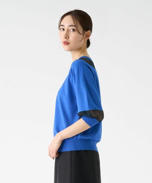 LANVIN COLLECTION / ランバン コレクション ニット・セーター | シアーブロッキングニットトップス | 詳細9