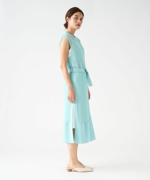 LANVIN COLLECTION / ランバン コレクション ニット・セーター | アイレットロングニットベスト | 詳細10