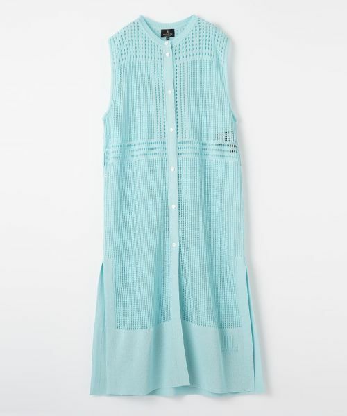 LANVIN COLLECTION / ランバン コレクション ニット・セーター | アイレットロングニットベスト | 詳細17