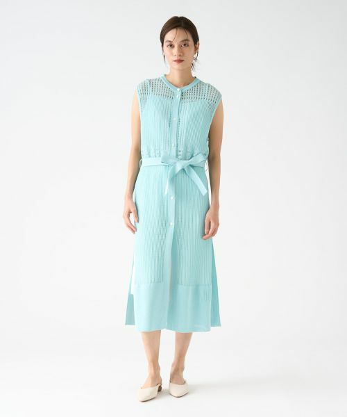 LANVIN COLLECTION / ランバン コレクション ニット・セーター | アイレットロングニットベスト | 詳細7