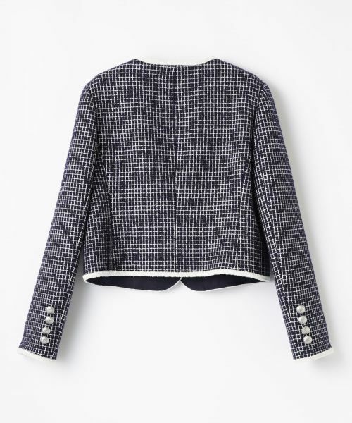 LANVIN COLLECTION / ランバン コレクション テーラードジャケット | ブロックツイードジャケット | 詳細6
