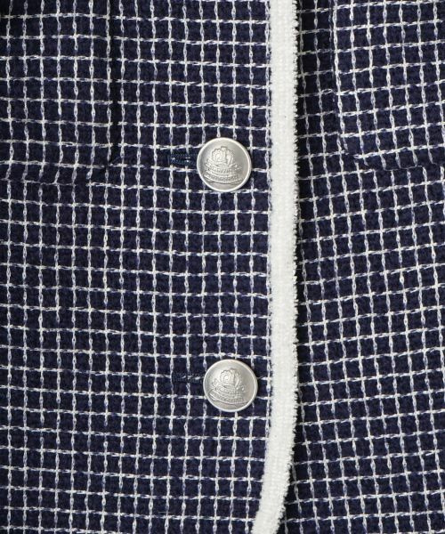 LANVIN COLLECTION / ランバン コレクション テーラードジャケット | ブロックツイードジャケット | 詳細8