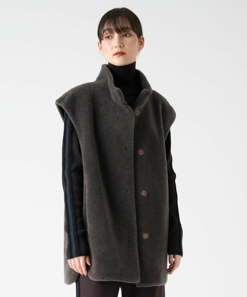 LANVIN COLLECTION / ランバン コレクション テーラードジャケット | ウールファーベスト | 詳細10