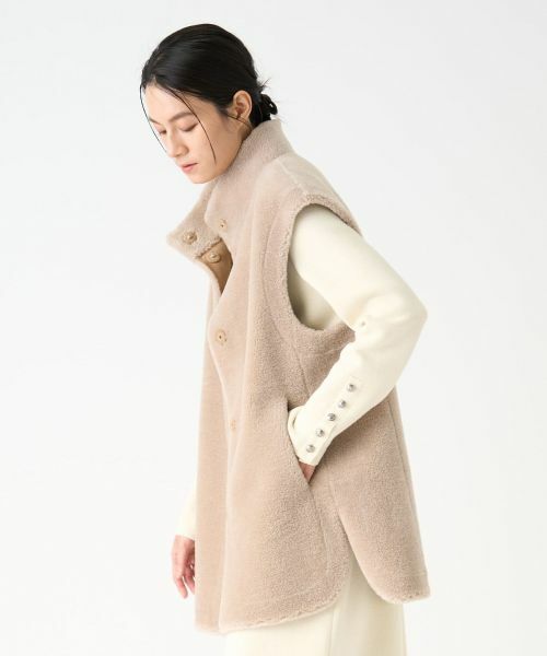 LANVIN COLLECTION / ランバン コレクション テーラードジャケット | ウールファーベスト | 詳細2