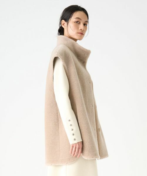 LANVIN COLLECTION / ランバン コレクション テーラードジャケット | ウールファーベスト | 詳細4