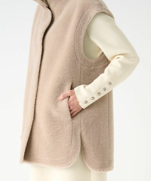 LANVIN COLLECTION / ランバン コレクション テーラードジャケット | ウールファーベスト | 詳細6