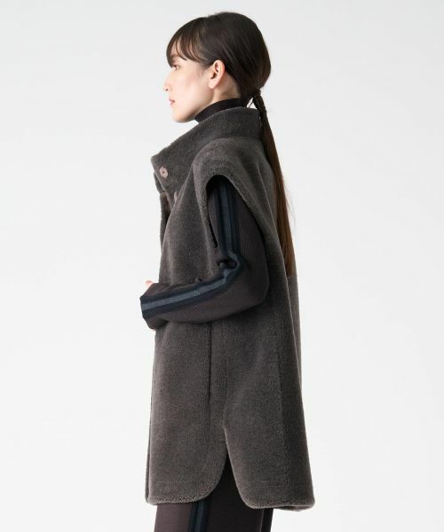 LANVIN COLLECTION / ランバン コレクション テーラードジャケット | ウールファーベスト | 詳細7