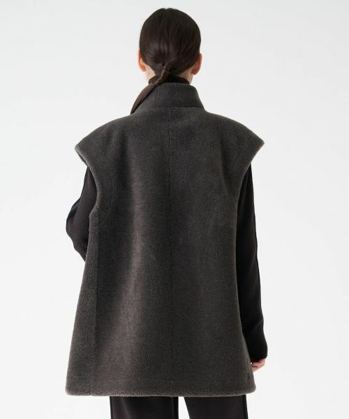 LANVIN COLLECTION / ランバン コレクション テーラードジャケット | ウールファーベスト | 詳細8