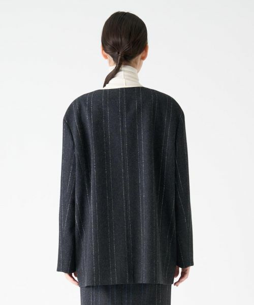 LANVIN COLLECTION / ランバン コレクション テーラードジャケット | ストライプウールジャケット | 詳細10