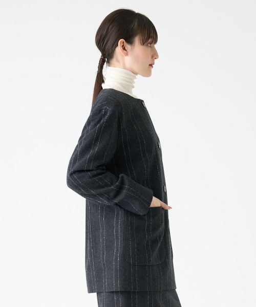 LANVIN COLLECTION / ランバン コレクション テーラードジャケット | ストライプウールジャケット | 詳細11