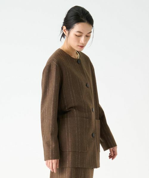 LANVIN COLLECTION / ランバン コレクション テーラードジャケット | ストライプウールジャケット | 詳細5