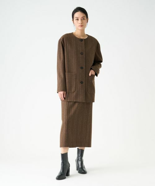 LANVIN COLLECTION / ランバン コレクション テーラードジャケット | ストライプウールジャケット | 詳細6