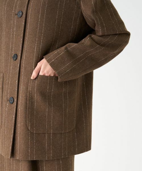 LANVIN COLLECTION / ランバン コレクション テーラードジャケット | ストライプウールジャケット | 詳細7