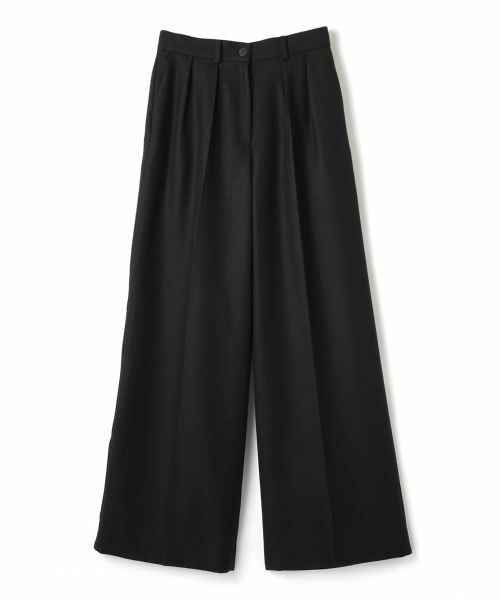 LANVIN COLLECTION / ランバン コレクション その他パンツ | ウールワイドパンツ(ブラック)