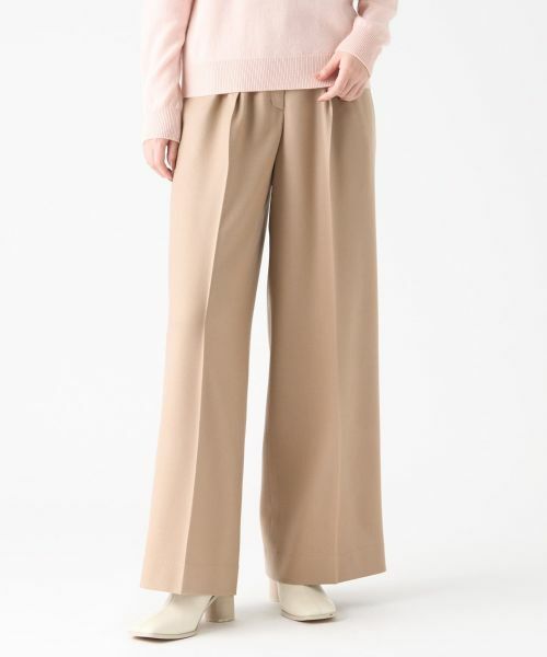 LANVIN COLLECTION / ランバン コレクション その他パンツ | ウールワイドパンツ(ベージュ)