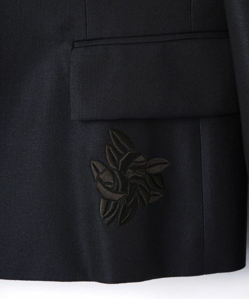 LANVIN COLLECTION / ランバン コレクション テーラードジャケット | シルクウールスリーローズ刺しゅうジャケット | 詳細1