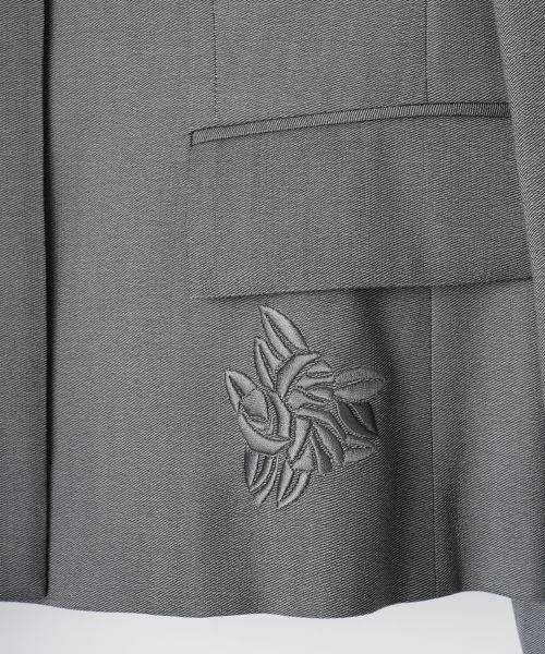 LANVIN COLLECTION / ランバン コレクション テーラードジャケット | シルクウールスリーローズ刺しゅうジャケット | 詳細4