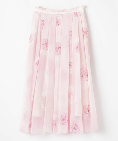 LANVIN COLLECTION / ランバン コレクション ロング・マキシ丈スカート | ローズプリントプリーツスカート | 詳細1
