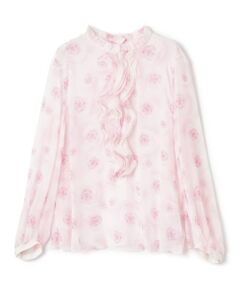 LANVIN COLLECTION / ランバン コレクション シャツ・ブラウス | ローズプリントラッフルブラウス