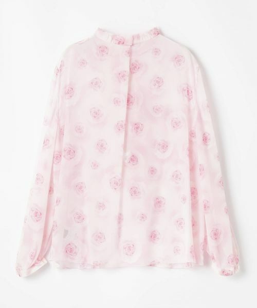 LANVIN COLLECTION / ランバン コレクション シャツ・ブラウス | ローズプリントラッフルブラウス | 詳細1