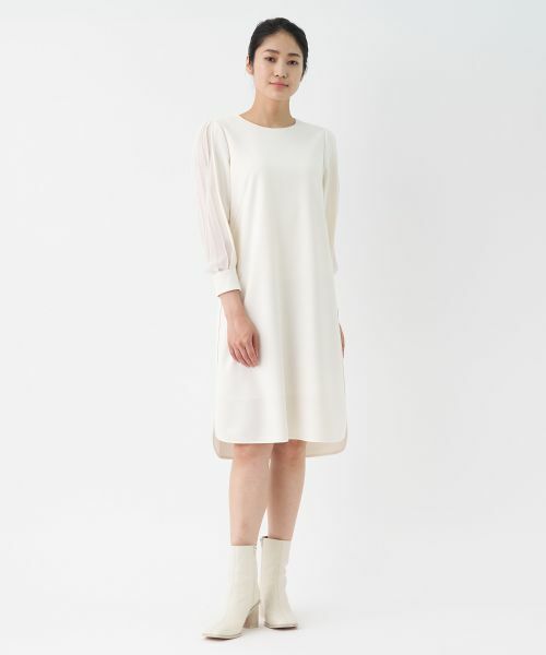 LANVIN COLLECTION / ランバン コレクション ドレス | シフォンプリーツスリーブワンピース | 詳細4