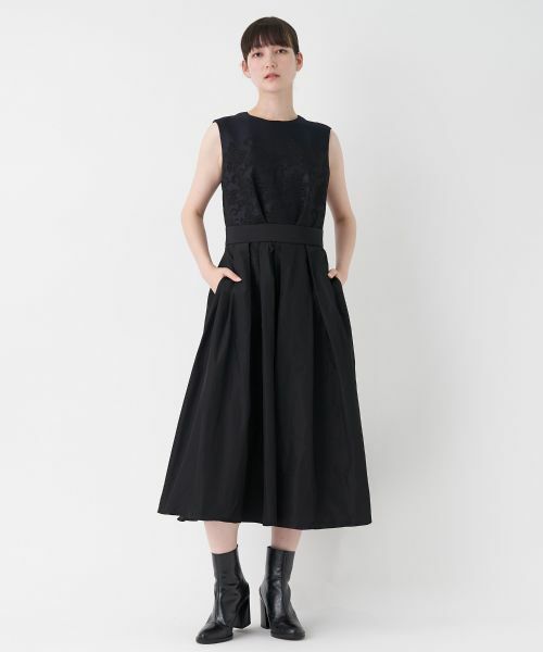 LANVIN COLLECTION / ランバン コレクション ドレス | スリーローズジャカードドッキングワンピース | 詳細4