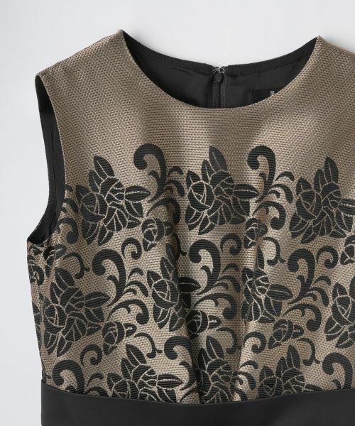 LANVIN COLLECTION / ランバン コレクション ドレス | スリーローズジャカードドッキングワンピース | 詳細7