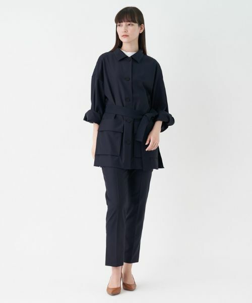 LANVIN COLLECTION / ランバン コレクション テーラードジャケット | シルクウールミドルジャケット | 詳細6