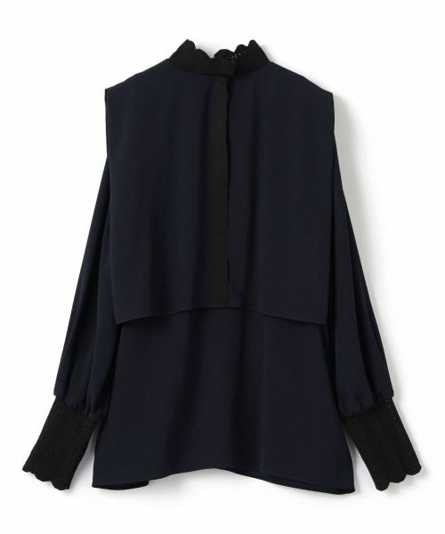 LANVIN COLLECTION / ランバン コレクション シャツ・ブラウス | スタンドカラーブラウス | 詳細1