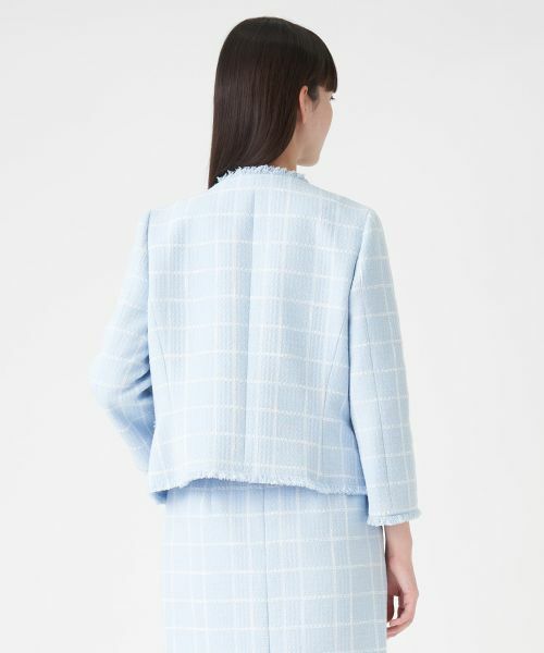 セール】 【セットアップ対応商品】ツイードチェックジャケット