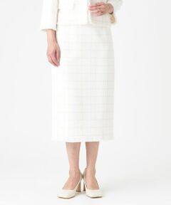 LANVIN COLLECTION / ランバン コレクション ロング・マキシ丈スカート | 【セットアップ対応商品】ツイードチェックスカート