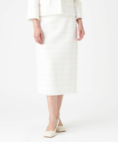 LANVIN COLLECTION / ランバン コレクション ロング・マキシ丈スカート | 【セットアップ対応商品】ツイードチェックスカート | 詳細11
