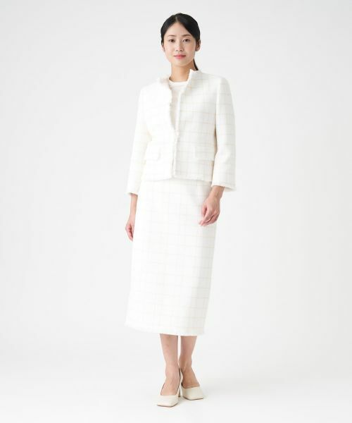 LANVIN COLLECTION / ランバン コレクション ロング・マキシ丈スカート | 【セットアップ対応商品】ツイードチェックスカート | 詳細12