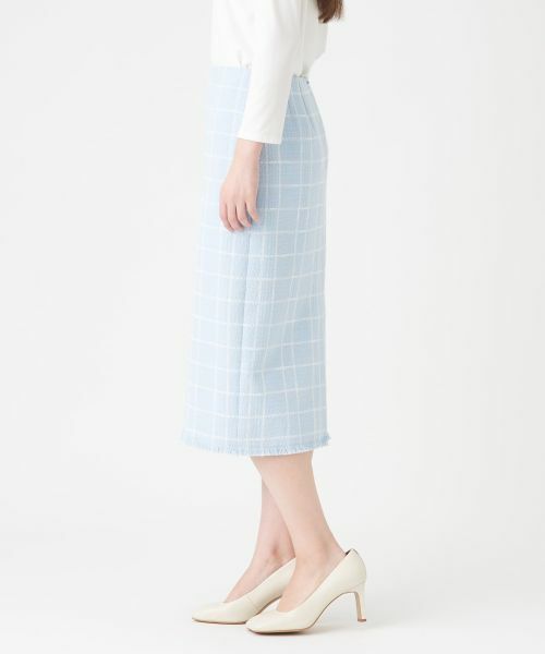 LANVIN COLLECTION / ランバン コレクション ロング・マキシ丈スカート | 【セットアップ対応商品】ツイードチェックスカート | 詳細4