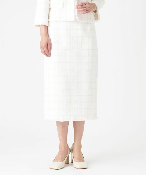 LANVIN COLLECTION / ランバン コレクション ロング・マキシ丈スカート | 【セットアップ対応商品】ツイードチェックスカート | 詳細7