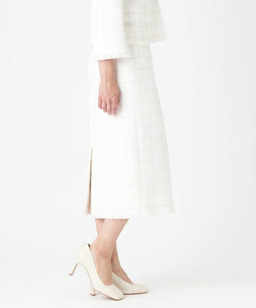 LANVIN COLLECTION / ランバン コレクション ロング・マキシ丈スカート | 【セットアップ対応商品】ツイードチェックスカート | 詳細8