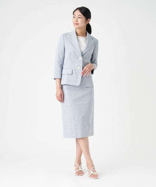 LANVIN COLLECTION / ランバン コレクション ロング・マキシ丈スカート | ホームスパンタイトスカート | 詳細7