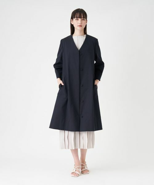 LANVIN COLLECTION / ランバン コレクション その他アウター | Vネックノーカラーコート | 詳細1